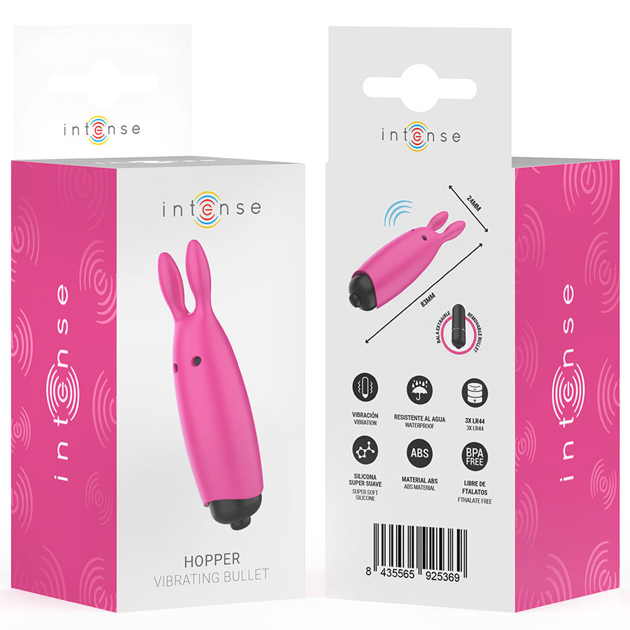 INTENSE - HOPPER ROSA VIBRANTE BULLET 8,3 X 2,4 CM