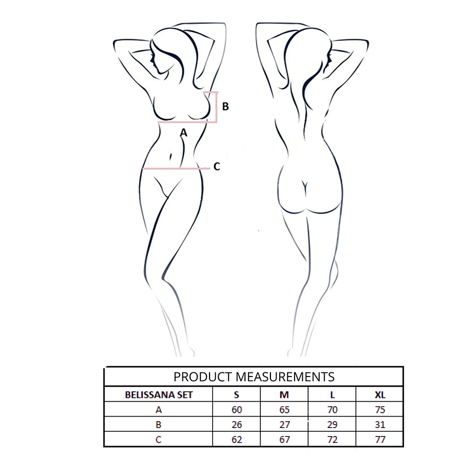 PASSION - BELISSANA REGGISENO + PERIZOMA NERO S/M