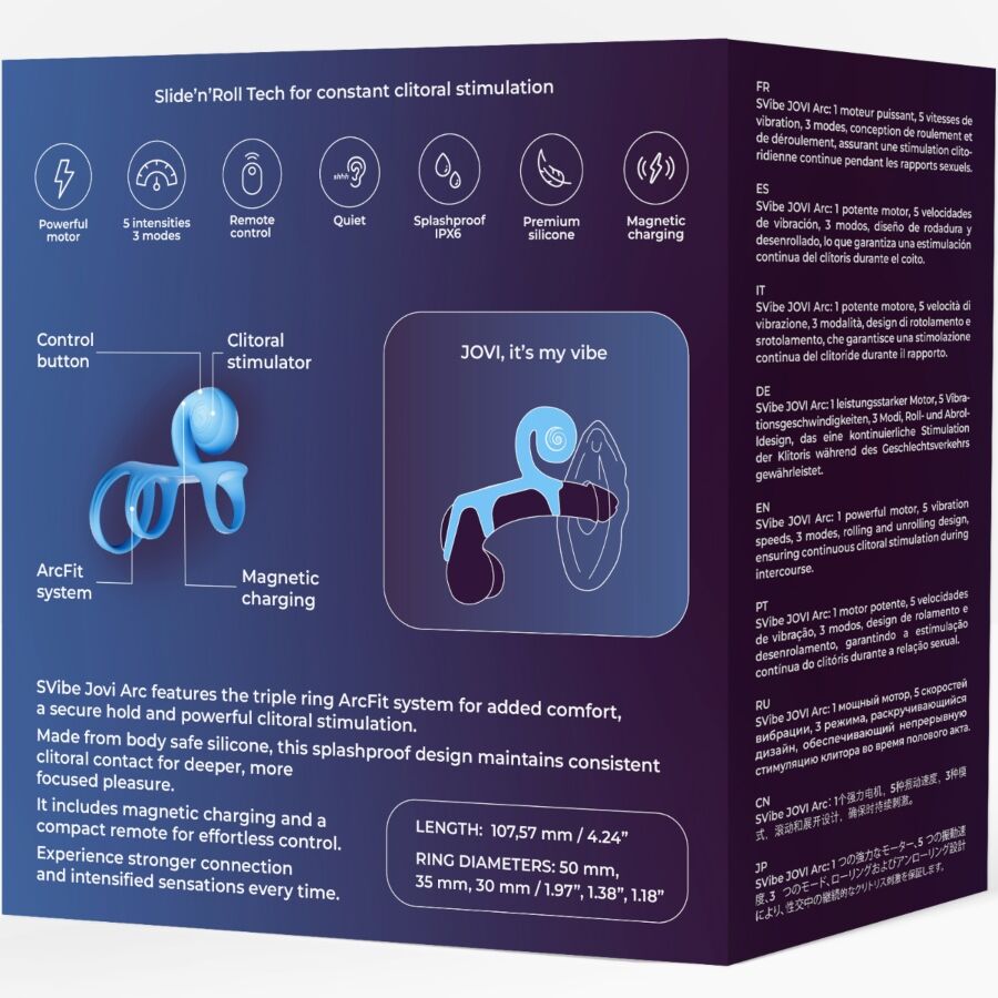 SNAIL VIBE - JOVI ARC COUPLE RING TELECOMANDO NERO