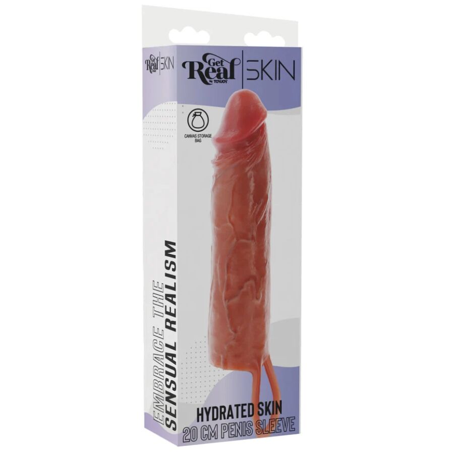 GET REAL - HYDRATED SKIN GUAINA PER PENE IN SILICONE CARAMELLO 20 CM