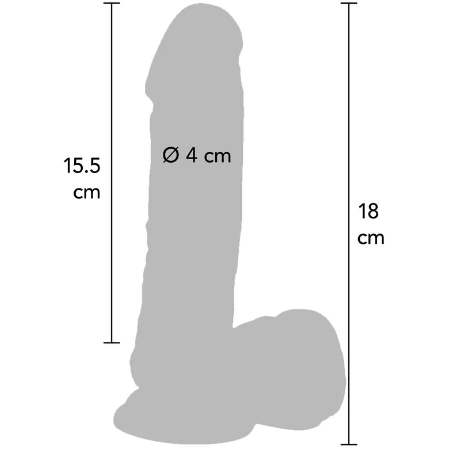 GET REAL - DILDO 18 CM CON VIBRATORE PER SFERE