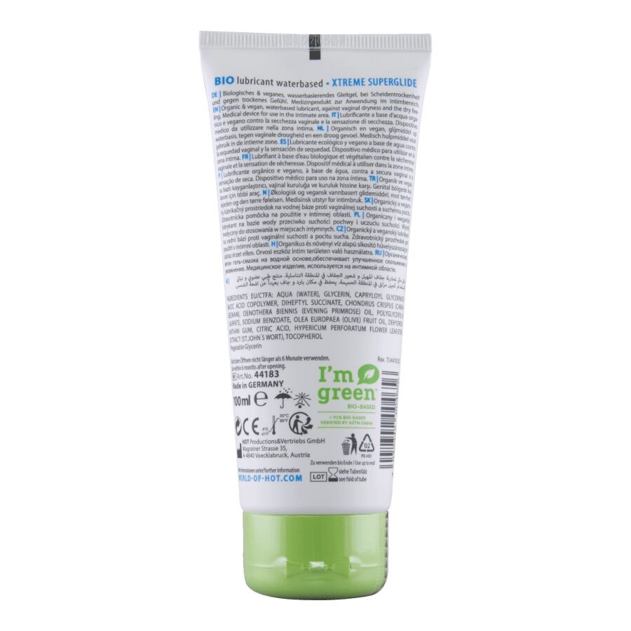 HOT - LUBRIFICANTE BIO A BASE D'ACQUA SUPERGLIDE XTREME 100 ML