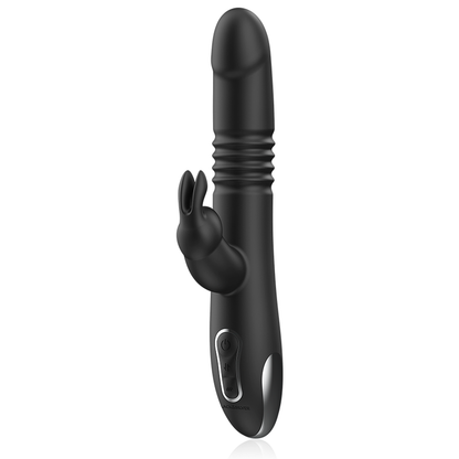 BLACK&SILVER - KENJI VIBRATORE RABBIT UP & DOWN + TELECOMANDO WATCHME