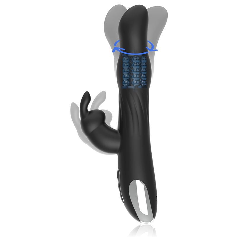 BRILLY GLAM - MOEBIUS VIBRATORE RABBIT E ROTATORE + TELECOMANDO WATCHME