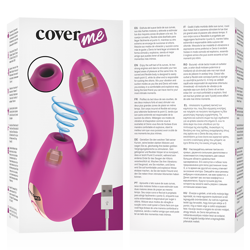 COVERME - VIBRATORE ASPIRATORE CLITORIDEO E POTENTE VIBRATORE PER IL PUNTO G