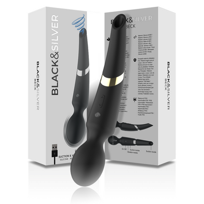 BLACK&SILVER - BECK BACCHETTA E VENTOSA 2 IN 1 IN SILICONE