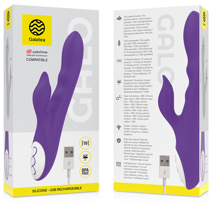 GALATEA - GALO VIBRATORE VIOLA + TELECOMANDO WATCHME