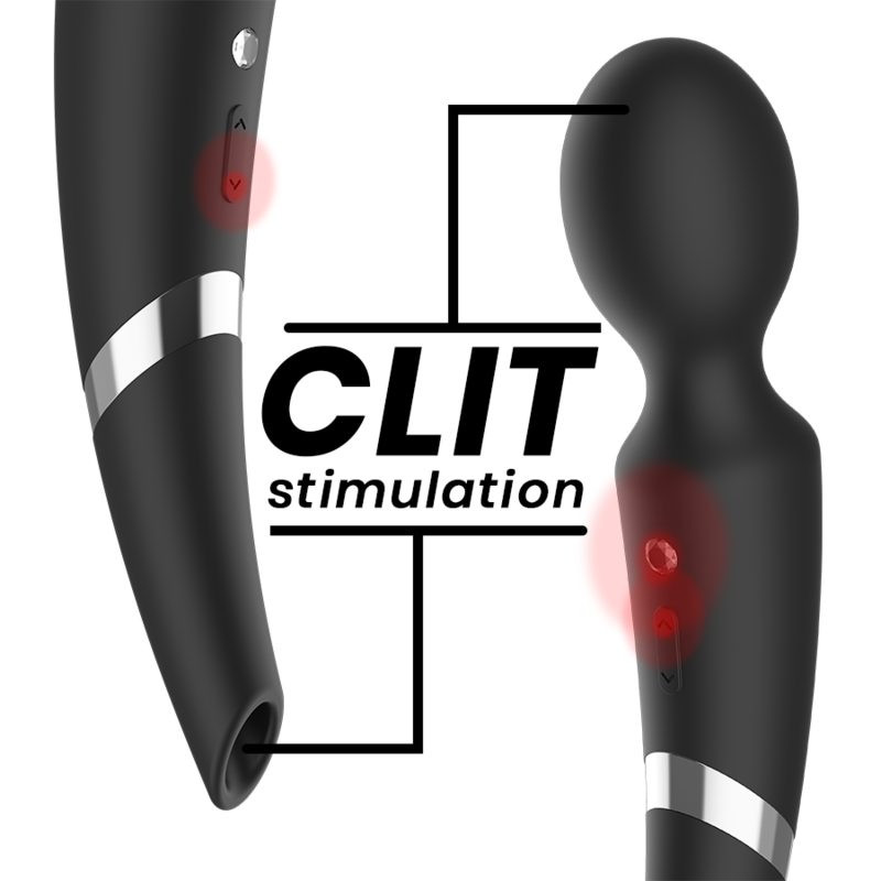 BLACK&SILVER - BECK BACCHETTA E VENTOSA 2 IN 1 IN SILICONE