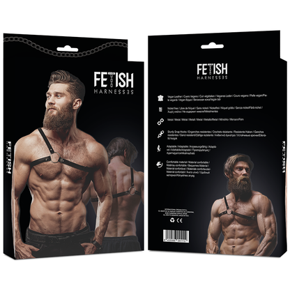 FETISH SUBMISSIVE - ATTITUDE IMBRACATURA IN ECOPELLE CON SPALLE INCROCIATE PER UOMO
