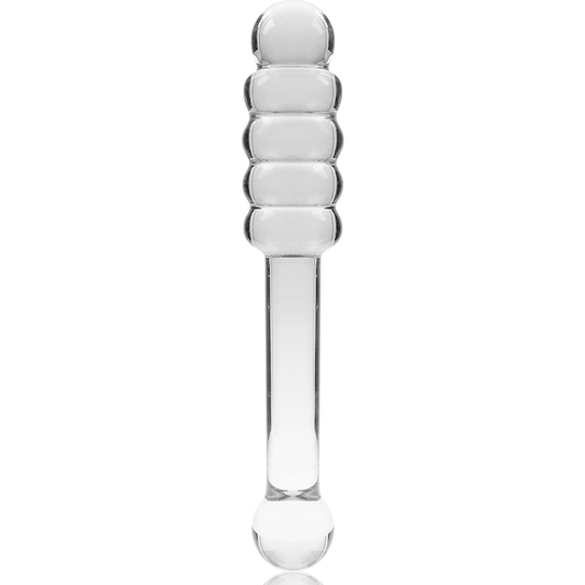 NEBULA SERIES BY IBIZA - MODELLO 20 DILDO IN VETRO BOROSILICATO TRASPARENTE 20.5 CM -O- 3 CM