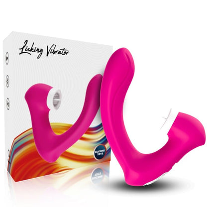 ARMONY - SECRETKISS LICKING VIBRATING CLITORIDE & VIBRATORE CURVO FUCSIA