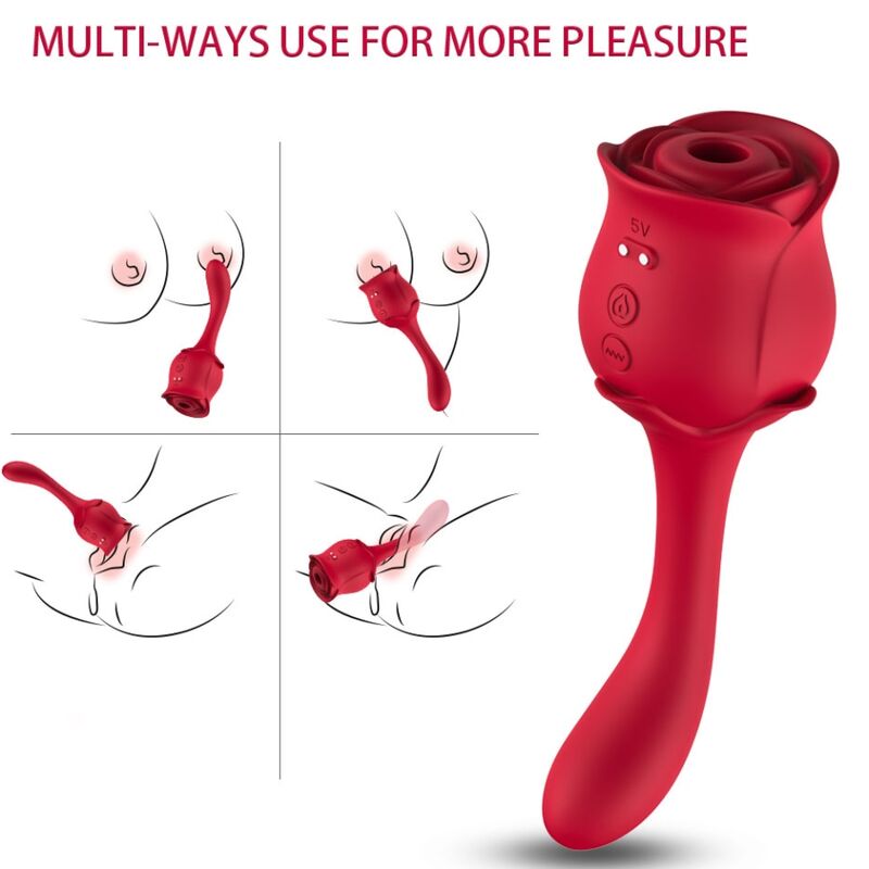 ARMONY - ROSELOVER CLITORIDE ASPIRATORE E STIMOLATORE ROSSO