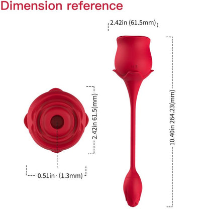 ARMONY - VIBRATORE E SUCCHIATORE CLITORIDE ROSA 10 MODALITÀ ROSSO