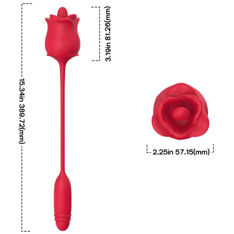 ARMONY - 3 IN 1 ROSA, STIMOLATORE, ASPIRAZIONE E SU&GIÙ CON CODA ROSSA