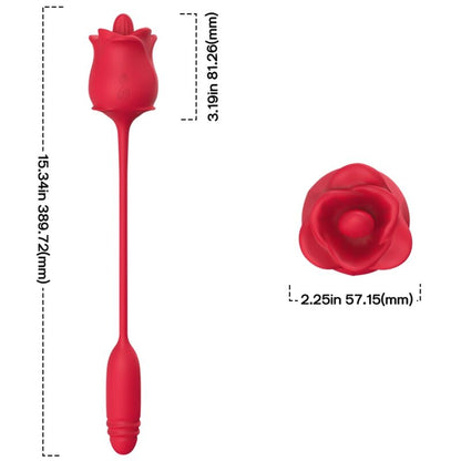 ARMONY - 3 IN 1 ROSA, STIMOLATORE, ASPIRAZIONE E SU&GIÙ CON CODA ROSSA