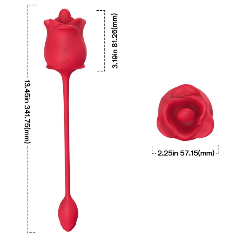 ARMONY - STIMOLATORE E VIBRATORE ROSA 2 IN 1 CON ASPIRAZIONE E CODA ROSSA 10 MODALITÀ