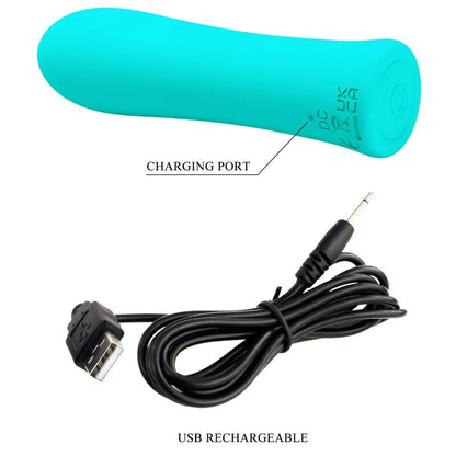 PRETTY LOVE - ALFREDA SUPER POWER VIBRATORE VERDE ACQUA
