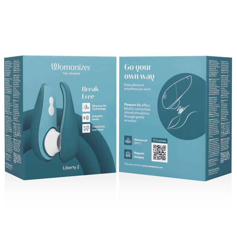 WOMANIZER - LIBERTY 2 STIMOLATORE CLITORIDEO E ASPIRAZIONE VERDE CHIARO