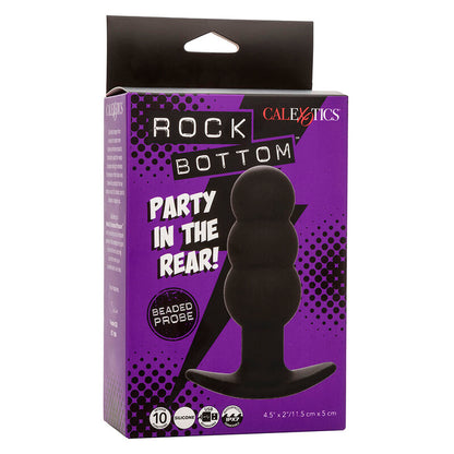 CALEXOTICS - ROCK BOTTOM PERLINE TAPPO ANALE 10 VIBRAZIONI SILICONE NERO