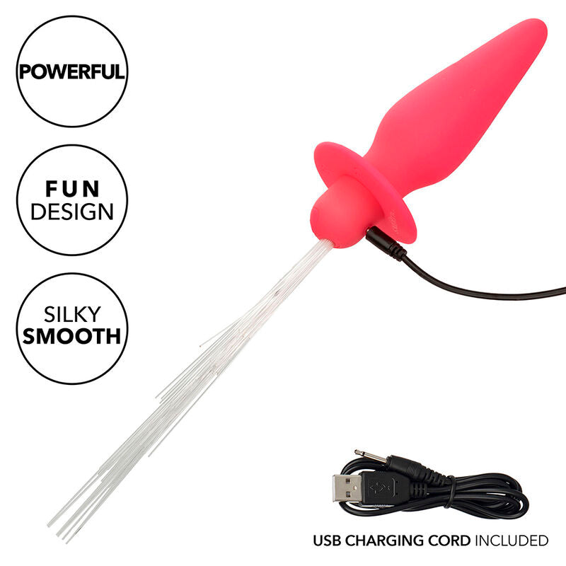 CALEXOTICS - SOUTHERN LIGHTS LIGHT UP PLUG ANALE 10 VIBRAZIONI SILICONE ROSA