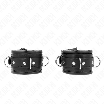 KINK - RESISTENZA DA POLSO PESANTE CON FODERA IN PELLICCIA NERA REGOLABILE 20-30 CM X 6 CM
