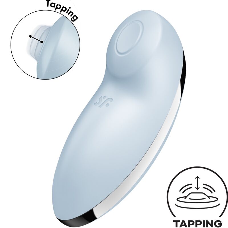 SATISFYER - TAP & CLIMAX 2 VIBRATORE E STIMOLATORE BLU