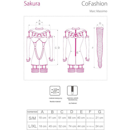 LIVCO CORSETTI FASHION - SAKURA CF 90357 TUTA + GUANTI LUNGHI + CINTURA REGGICALZE NERA L/XL