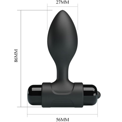 PRETTY LOVE - VIBRA BUTT 10 VIBRAZIONI PLUG ANALE NERO