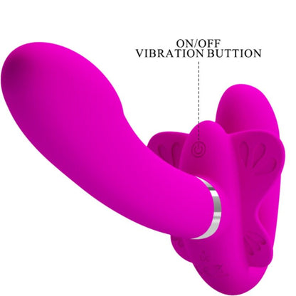 PRETTY LOVE - VALERIE VIBRATORE DOPPIO STRAP-ON 12 VIBRAZIONI VIOLA