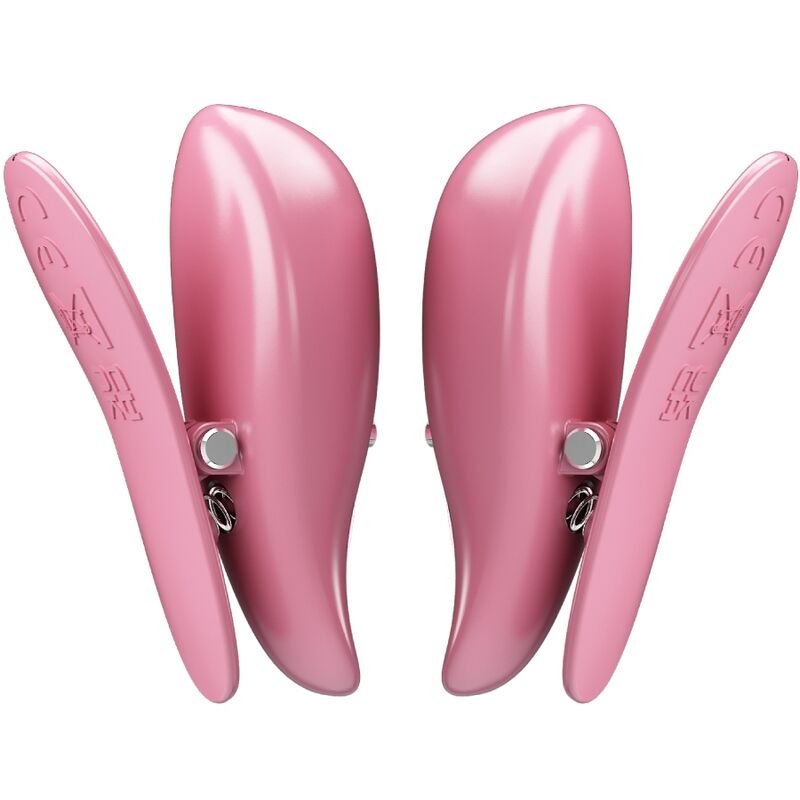 PRETTY LOVE - MORSETTI PER CAPEZZOLI CAILEY 10 VIBRAZIONI TELECOMANDO ROSA