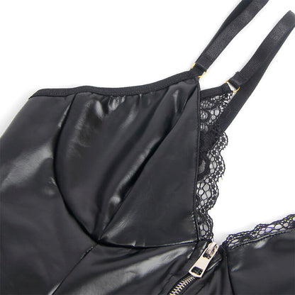 SUBBLIME - 955465 CORPO IN PELLE NERA CON CERNIERA L/XL