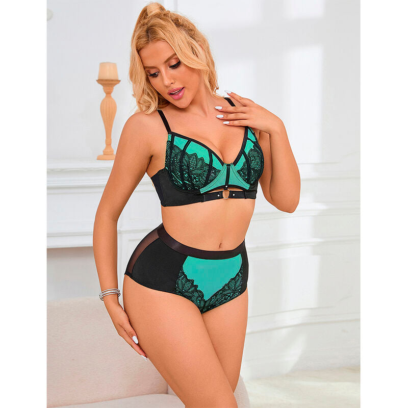 SUBBLIME - 955564 REGGISENO IN VERNICE VERDE CON CERNIERA IN RETE L/XL
