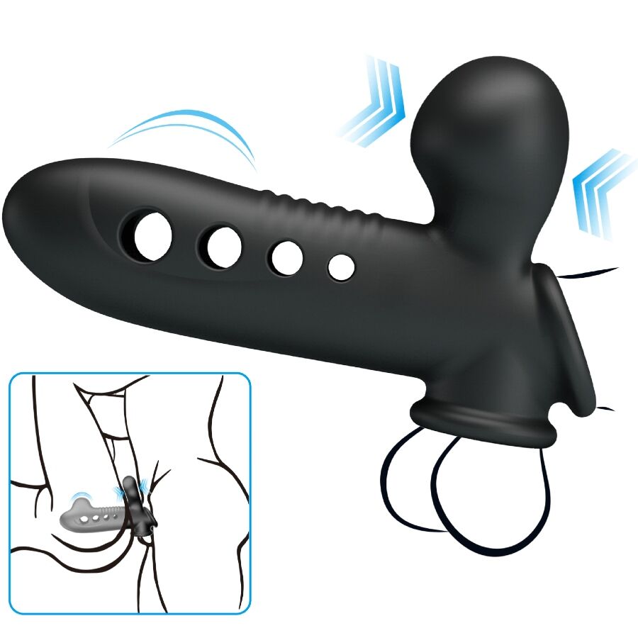 PRETTY LOVE - MANICOTTO PER PENE CRANE CON AIRBAG NERO