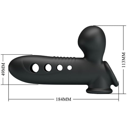 PRETTY LOVE - MANICOTTO PER PENE CRANE CON AIRBAG NERO