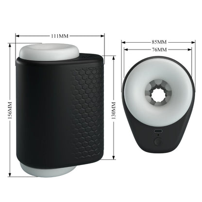 PRETTY LOVE - DJ GIRL MASTURBATORE MASCHILE CON VIBRAZIONE 5 IMPOSTAZIONI NEGRO