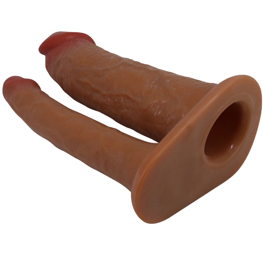 PRETTY LOVE - YAIRON DOPPIO GUAINA PER PENE CON ESTENSIONE 4 CM MULATTO