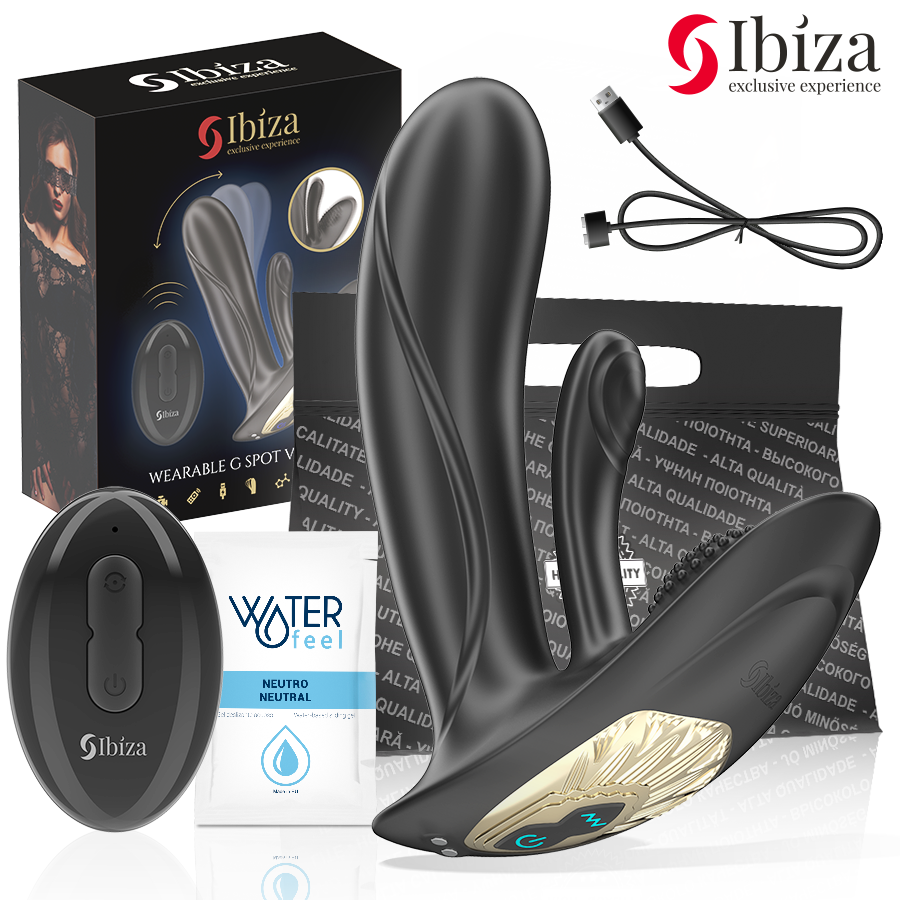 IBIZA - VIBRATORE INDOSSABILE CON STIMOLAZIONE DEL PUNTO G E DEL CLITORIDE CON TELECOMANDO