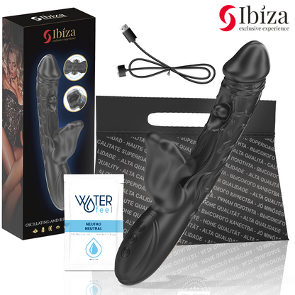 IBIZA - VIBRATORE E STIMOLATORE CLITORIDEO CON EFFETTO MORSO E ROTAZIONE