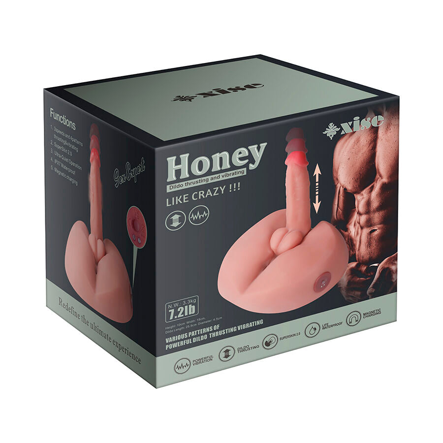 XISE - HONEY DILDO MASTURBATORE REALISTICO CON VIBRAZIONE 25 CM