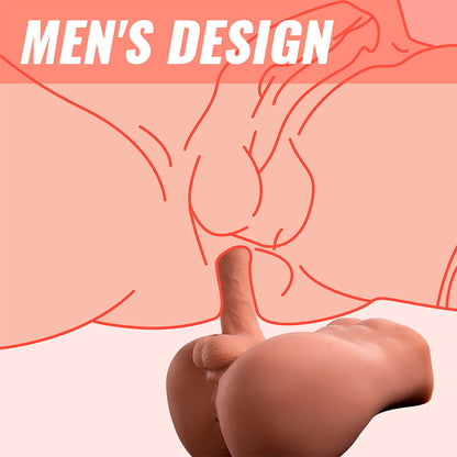 XISE - BERTLETT DILDO ASS DILDO REALISTICO E MASTURBATORE ANALE POSIZIONE FRONTALE CON SPINTA 18 CM