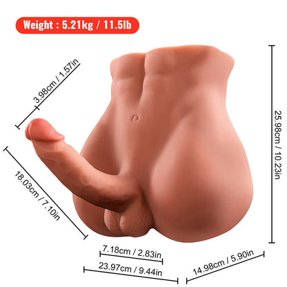 XISE - BERTLETT DILDO ASS DILDO REALISTICO E MASTURBATORE ANALE POSIZIONE FRONTALE CON SPINTA 18 CM
