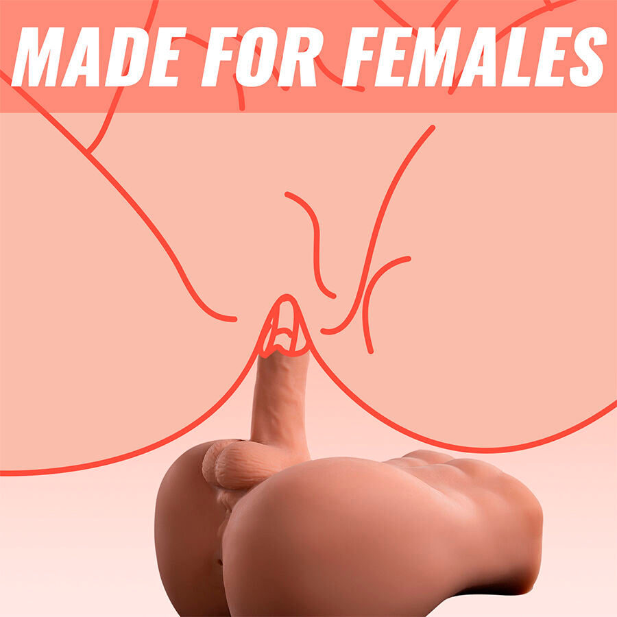 XISE - BERTLETT DILDO ASS DILDO REALISTICO E MASTURBATORE ANALE POSIZIONE FRONTALE CON SPINTA 18 CM