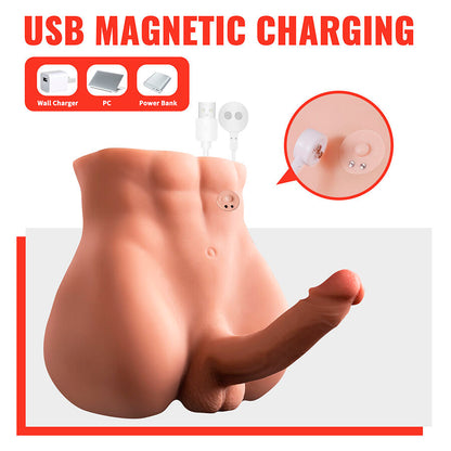 XISE - BERTLETT DILDO ASS DILDO REALISTICO E MASTURBATORE ANALE POSIZIONE FRONTALE CON SPINTA 18 CM