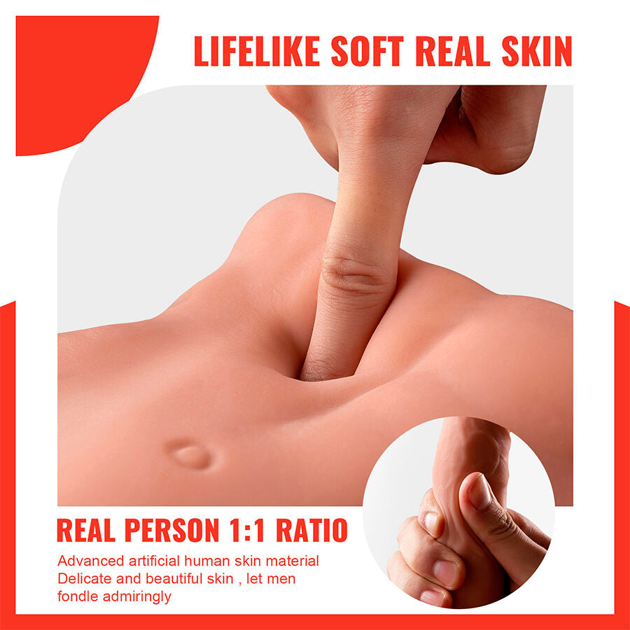 XISE - BERTLETT DILDO ASS DILDO REALISTICO E MASTURBATORE ANALE POSIZIONE FRONTALE CON SPINTA 18 CM