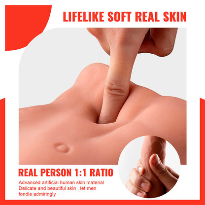 XISE - BERTLETT DILDO ASS DILDO REALISTICO E MASTURBATORE ANALE POSIZIONE FRONTALE CON SPINTA 18 CM
