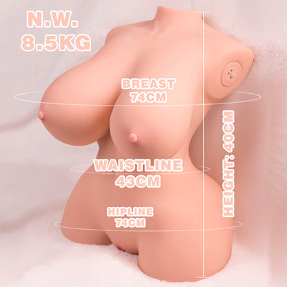 XISE - PICCOLO TORSO REALISTICO CON VIBRAZIONE FEMMINILE 40 CM