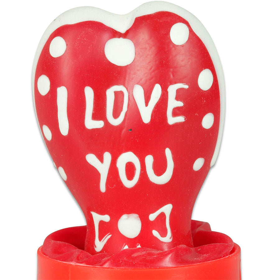 CONDOMERIE - PRESERVATIVI NOVITÀ DIPINTI A MANO CUORE - MODELLO I LOVE YOU 2