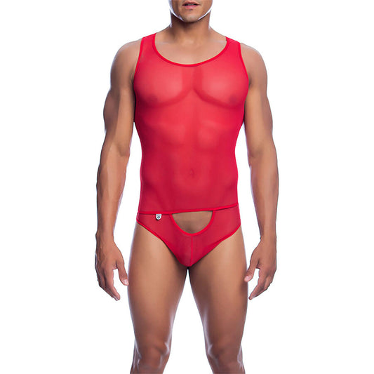 MOB - BODYSHEER ROSSO TRASPARENTE TAGLIA L/XL