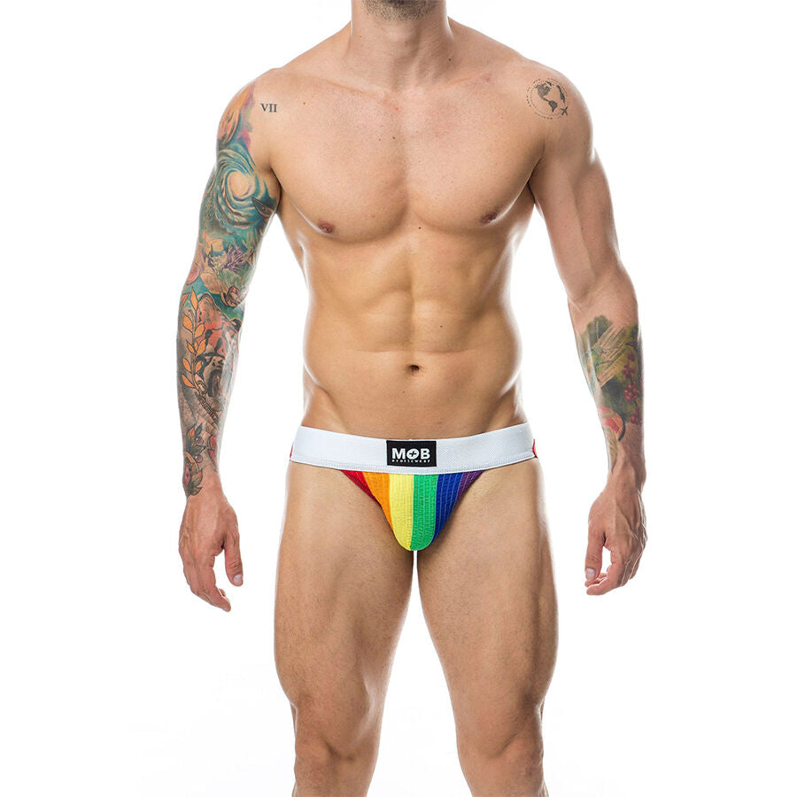 MOB - CLASSIC JOCK STRIPE RAINBOW TAGLIA L