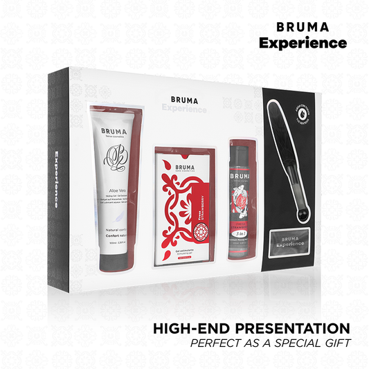 BRUMA XPERIENCE - KIT TENTAZIONE DOLCE ALLA FRAGOLA CON POTENZIATORE DI ORGASMO